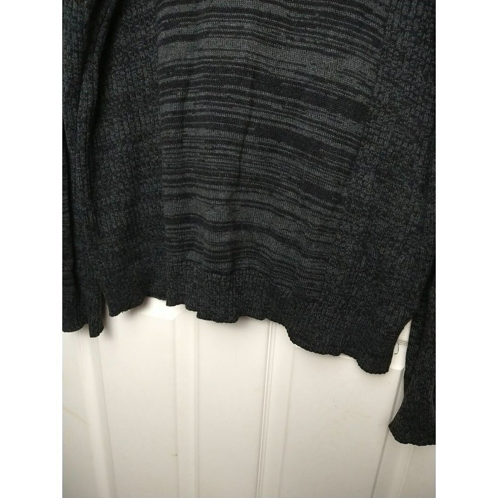CALVIN Klein Men's 1/4 Zip Grey Black Heather Pullover high neck Sweater. Size M - Picture 8 of 12